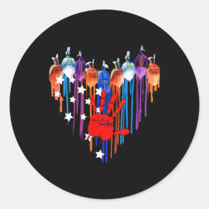 Inheemse vrouwen Hart Sterke stilte Ronde Sticker