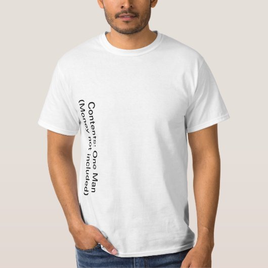 Inhoud:één man t-shirt (Voorkant)