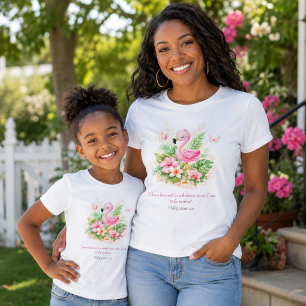 Inhoud in elk seizoen Christelijke Flamingo T-shirt