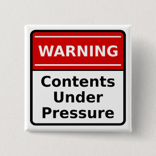 Inhoud onder Druk Vierkante Button 5,1 Cm