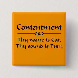 Inhoud uw naam is kat vierkante button 5,1 cm