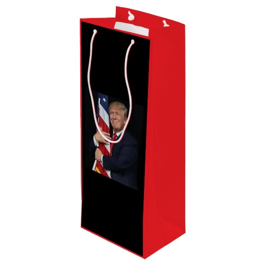 Inhuldiging president Trump 2025 Wijn Cadeautas (Achterkant Gekanteld)