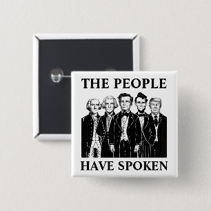 inhuldiging van het president vierkante button 5,1 cm