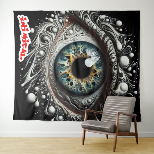 Inimical alomtegenwoordig oog wandkleed (In Situ (horizontaal))