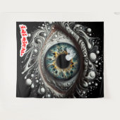 Inimical alomtegenwoordig oog wandkleed (Voorkant (horizontaal))