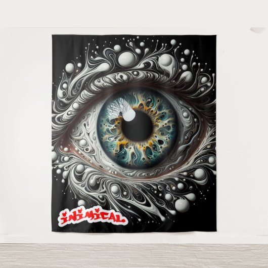 Inimical alomtegenwoordig oog wandkleed (Voorkant)