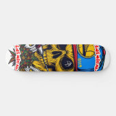 Inimical Golden State Skull Skateboard (Horizontaal)