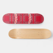 Inimical Red Paisley Skateboard (Horizontaal)