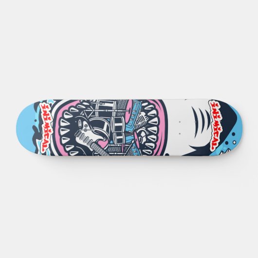 Inimical Rock and Roll Shark Skateboard (Horizontaal)