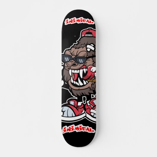 Inimical Skater Gorilla Deck Skateboard (Voorkant)