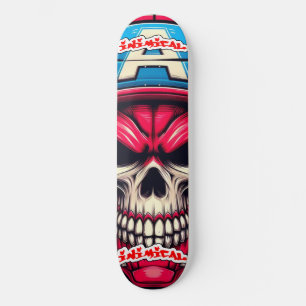 Inimieke rode schedel skateboard