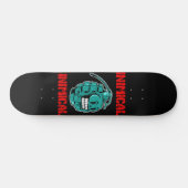 Inimische Blauwgroen Grenade Skateboard (Horizontaal)