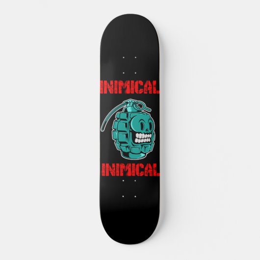 Inimische Blauwgroen Grenade Skateboard (Voorkant)