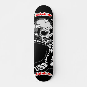 Inimische schedel Skeletspier Skateboard