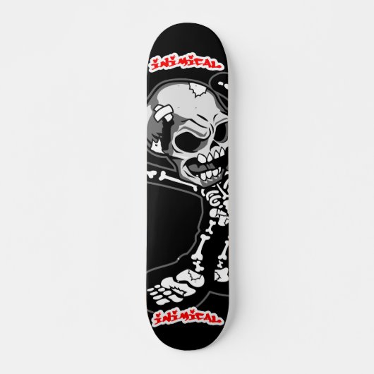 Inimische schedel Skeletspier Skateboard (Voorkant)