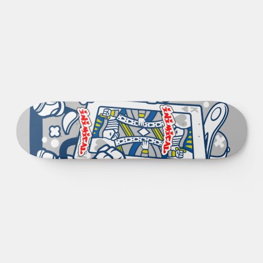 Inimische speelkaart skateboard (Horizontaal)