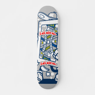 Inimische speelkaart skateboard