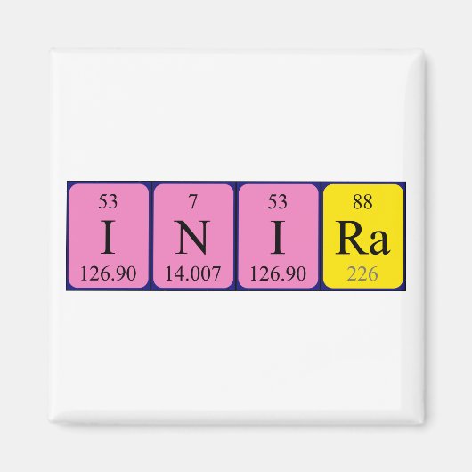 Inira periodiek table name magnet magneet (Voorkant)