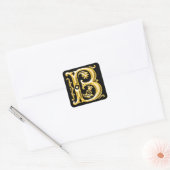 Initiaal B Hoofdletter Sticker in Goud (Envelop)