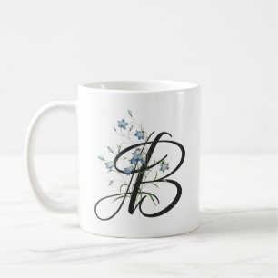 Initiaal B,  Mok blauwe gordels koffie