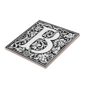Initiaal B Monogram. Gepersonaliseerd Naam Floral Tegeltje (Zijkant)