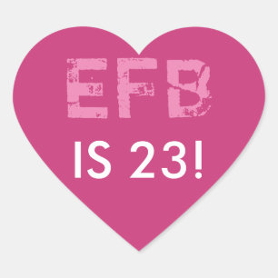 Initiaal Birthday Heart Sticker