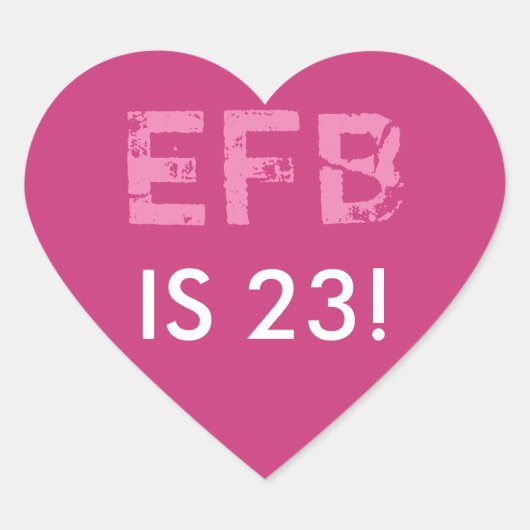 Initiaal Birthday Heart Sticker (Voorkant)