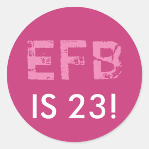 Initiaal Birthday Round Sticker