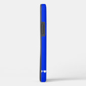 Initiaal Blauw en wit monogram Case-Mate iPhone Case (Achterkant / Rechts)