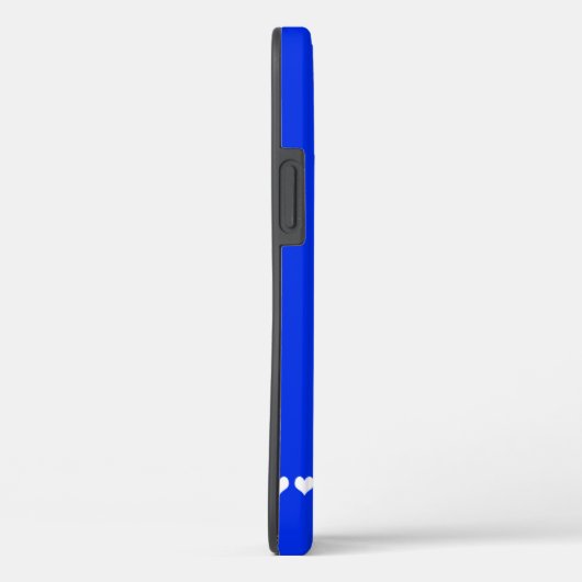 Initiaal Blauw en wit monogram Case-Mate iPhone Case (Achterkant / Rechts)