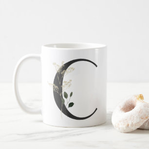 Initiaal C met zacht gekleurde bloemkool Koffie-Mo Koffiemok