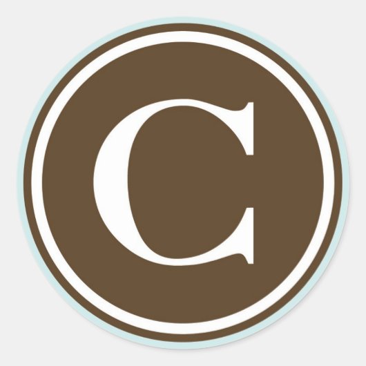 Initiaal C monogram cirkel letter zegel partij gun (Voorkant)