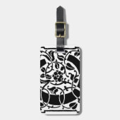 Initiaal C Monogram. Floral Name Gepersonaliseerd  Bagagelabel (Voorkant verticaal)