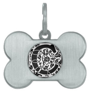 Initiaal C Monogram. Floral Name Gepersonaliseerd Huisdieren Naamplaatje