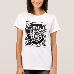 Initiaal C Monogram. Floral Name Gepersonaliseerd T-shirt