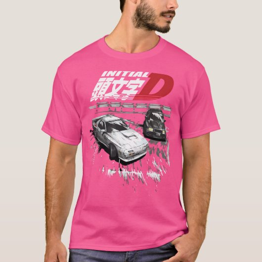 Initiaal D - Mountain Drift Racing Tandem EVO III T-shirt (Voorkant)