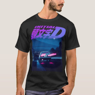 Initiaal D Neon AE86 Klassieke T-shirt