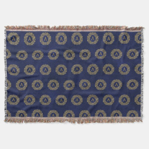 Initiaal een gouden Damask Classic Pattern Deken