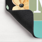 Initiaal Elegant combinatiepatroon en kleurblauw Muismat (Hoek)