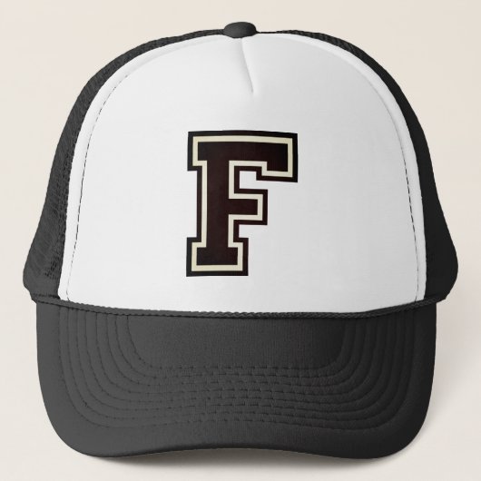 Initiaal "F" Monogram Trucker Pet (Voorkant)