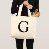 Initiaal G Jumbo Canvas tas (Voorkant (product))