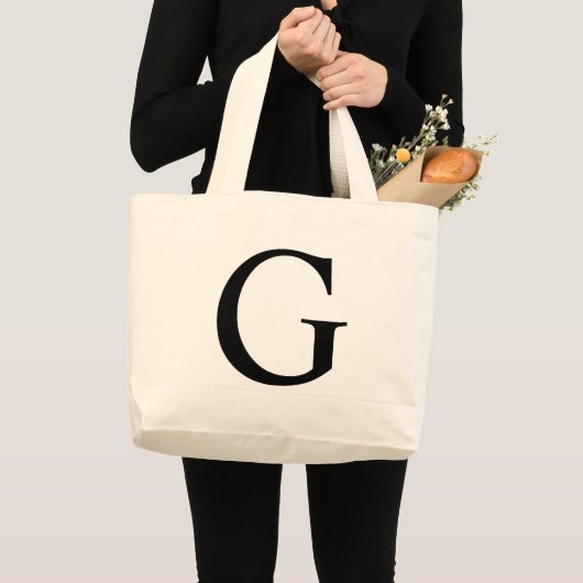 Initiaal G Jumbo Canvas tas (Voorkant (product))