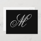 Initiaal gepersonaliseerd briefkaart (Voorkant / Achterkant)