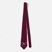 Initiaal gepersonaliseerd Elegant Bourgogne Monogr Stropdas (Voorkant)