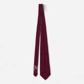 Initiaal gepersonaliseerd Elegant Bourgogne Monogr Stropdas (Achterkant)