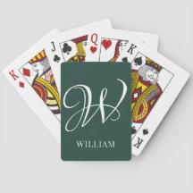 Initiaal gepersonaliseerd Elegant Emerald Monogram