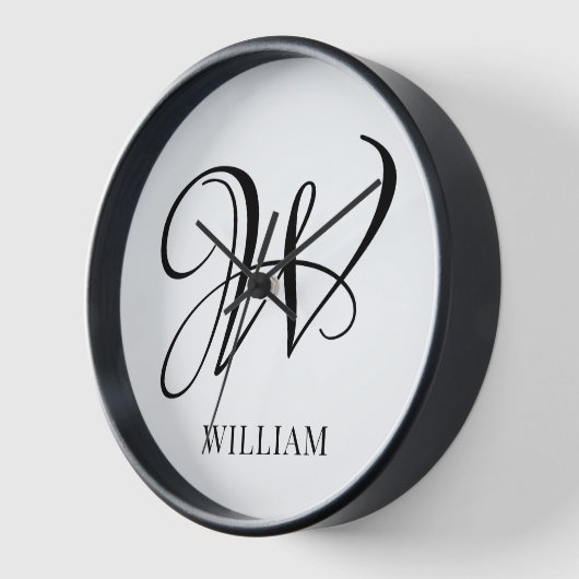 Initiaal gepersonaliseerd elegant wit monogram (Hoek)