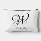 Initiaal gepersonaliseerd elegant wit monogram etui (Voorkant)