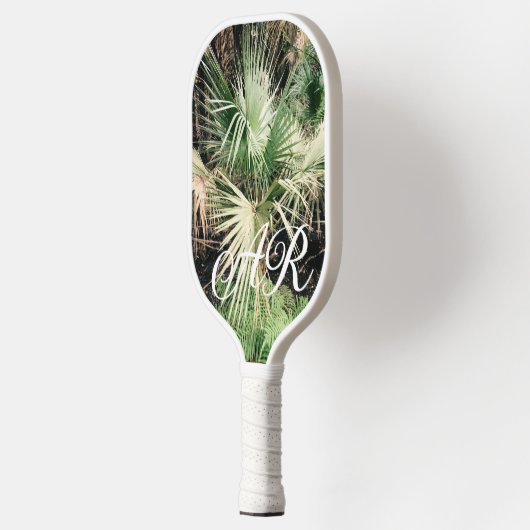 Initiaal gepersonaliseerde palmboom pickleball rac pickleball paddle (Links)