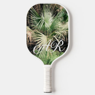 Initiaal gepersonaliseerde palmboom pickleball rac pickleball paddle